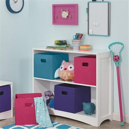 RiverRidge 3 shelves Horizontal Bookcase, White - color: White
