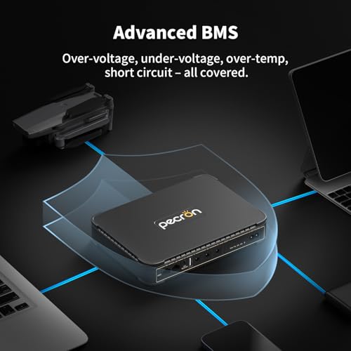 PECRON D77 DC UPS Battery Backup, 76.96Wh Small UPS for WiFi Router/Modem/Security Camera/Phone, Uninterruptible Power Supply with PoE Port, 5V/9V/12V DC5521 Port, 5V USB-A