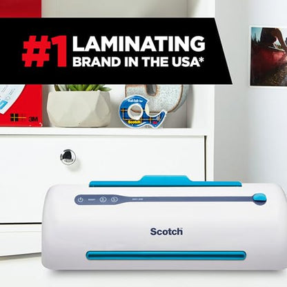 Scotch PRO TL906 Thermal Laminator Machine, 9 Inch | White/Blue, Laminate Recipe Cards, Photos, Documents, For Home, Office, or School Supplies - size: 9 in, style: Laminating Machine