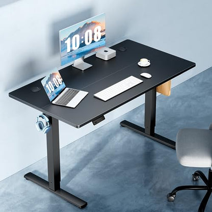 DUMOS 40 Inch Electric Standing Desk, Memory Adjustable Home Office Desk - color: Black, size: 40-Inch