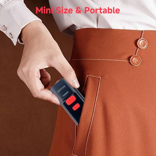 VOTTAN Bluetooth QR Barcode Scanner with Charge Stand, 1D 2D PDF417 UPC Pocket Bar Code Reader, 3-in-1 Rechargeable Automatic Scan Wireless Barcode Scanner for POS, PC, iOS, Android