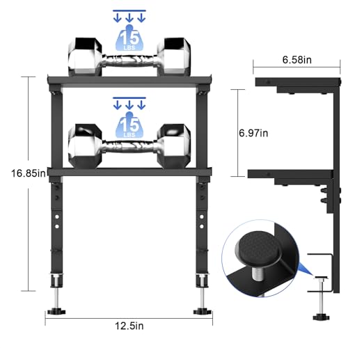 2-Tier Desk Shelf - color: Black