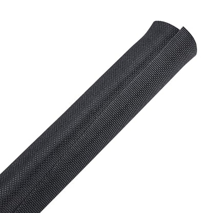 Automotive Mesh Woven Wire Sheathing Split Wire Loom 1"-16ft | Black Self-Wrap Braided Cable Sleeves Wire Loom Tubing Cord Organize for Wires/Audio Video Cable/Multi-Cable Strings - style: 1" - 16 Feet