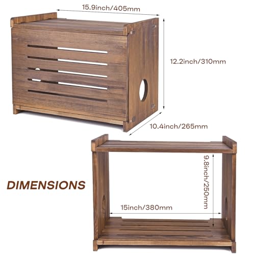Router Shelf Projector Shelf Projector Stand Router Storage Box Modem Cable Router Cover Organized Power Strip Cable Management Hider Rack by Solid Wood Need Assembly SS