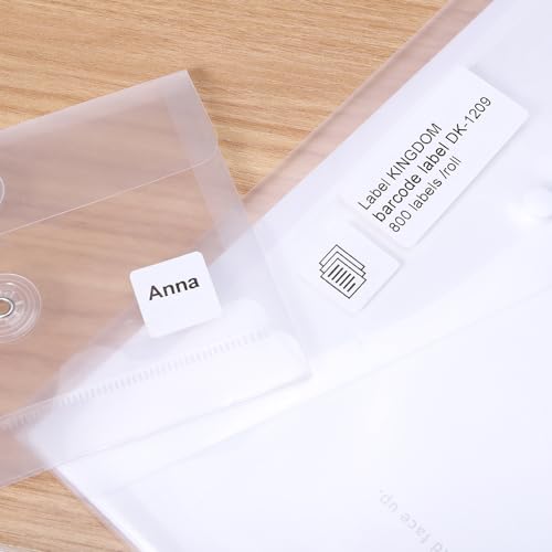 Label KINGDOM Replace for Brother DK-1221 0.9 in Square White Paper Label - size: 0.9 inch x 0.9 inch (1221)