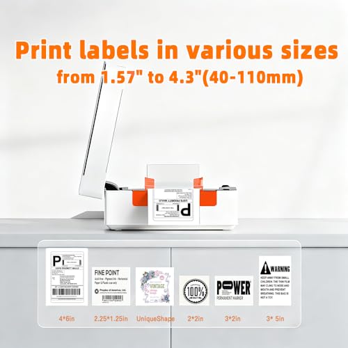 A81-Pro 4x6 Thermal Label Printer, Wireless Bluetooth Shipping Label | Maker for Fast Ecommerce Shipping, Compatible with Amazon, Shopify, Small Business, iOS/Android/Windows