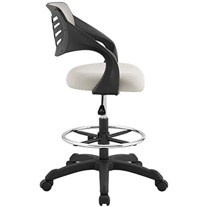 Modway Thrive Drafting Chair - Tall Office Chair for Adjustable Standing Desks in Gray - color: Grey