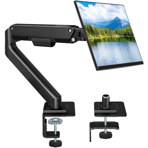 Single Monitor Arm for 17-32 Inch Screens, Full Motion Desk Mount | Ultrawide Monitor Stand Holds up to 19.8 lbs,for 75/100mm VESA Mount with Clamp and Grommet Base, for Home Office Gaming - style: Single Monitor Arm
