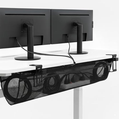 VIVO Black Clamp-on 44 in Mesh Net Cable Management Holder, DESK-AC44MH - size: 44"