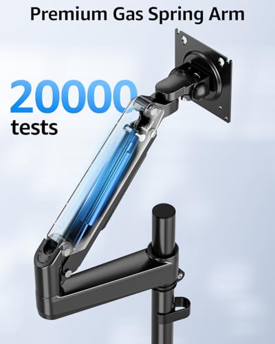 MOUNTUP Odyssey G9 Tall Monitor Arm Holds 4.4-44 lbs for 32-49 Inch Screens | 25" Height for Ultrawide Monitor mount Compatible with Heavy Samsung LG Flat/Curved Monitors, Full Motion Monitor Desk Stand - size: Single(32''-49'')