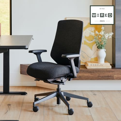 Branch Ergonomic Chair Pro, Mesh Office Chair with 14 Points of Adjustment | Height, Depth and Tilt Adjustable, 5D Armrests, Forward Tilt, Smooth Recline, and Lumbar Support, Black Boucle - color: Black Boucle