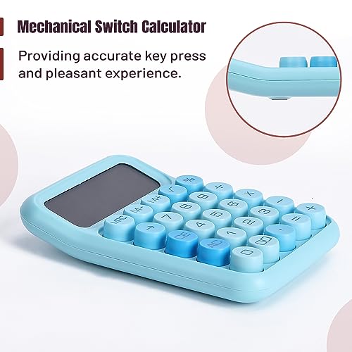 Mr. Pen- Mechanical Switch Calculator, 12 Digit Large LCD Display | Blue with Big Buttons, Mechanical Switch Calculator for Home, School, Office - color: Blue