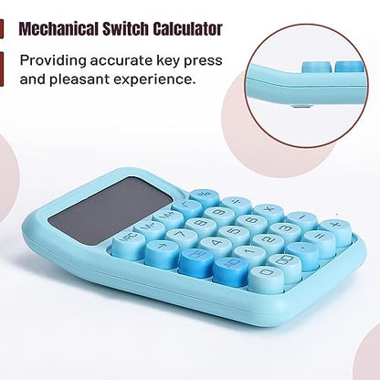 Mr. Pen- Mechanical Switch Calculator, 12 Digit Large LCD Display | Blue with Big Buttons, Mechanical Switch Calculator for Home, School, Office - color: Blue