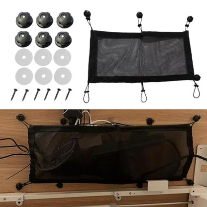 Under Desk Cord Organizer Space-Saving Large Capacity Adjustable Versatile