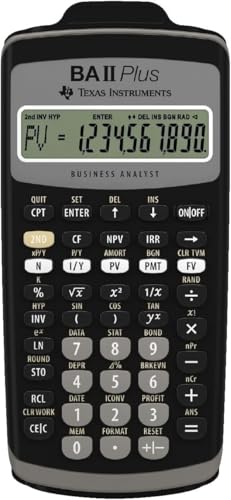 Texas Instruments BAII Plus Financial Calculator, Black