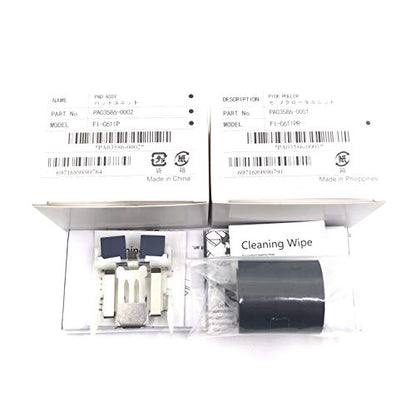 1SET X PA03586-0001 PA03586-0002 Consumable Kit Pick Roller + Pad Assy Assembly Pickup Roller Separation Pad Compatible with Fujitsu S1500 S1500M fi-6110 N1800