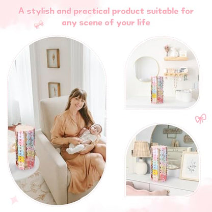 POVETIRE Bow Holder for Girls Hair Bows Hair Bow Organizer Pink Wood - color: Pink A