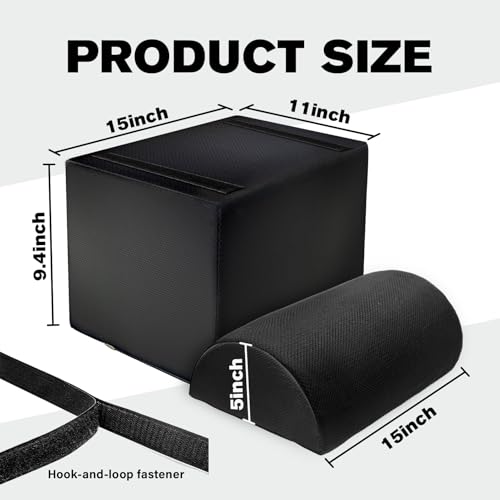 Ergonomic Adjustable Height Foot Rest for Under Desk Office & Home Comfortable Footrest with Breathable & Washable Mesh Cover Non-Slip Base Two-Layer Design