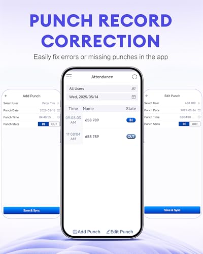 NGTeco APP Time Clock for Small Business, 4-in-1 Mode, No Monthly Fee | Employee Attendance Machine with Face, Fingerprint, RFID & PIN Check-in, 10 RFID Cards, 2.4G WiFi, Flexible Shift Management