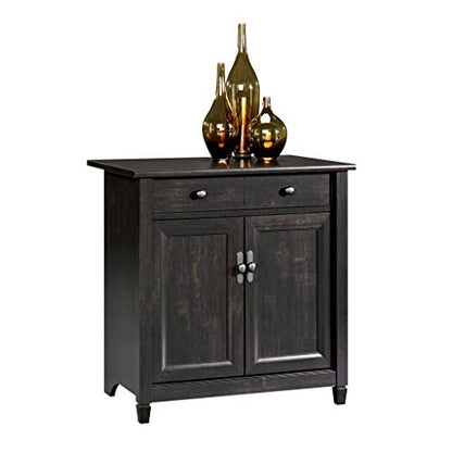 Sauder Edge Water Utility Stand, Versatile Storage Solution, Ideal Home Storage Cabinet - Estate Black Finish - color: Estate Black