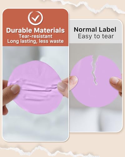 iEager 3 Inch Purple Circle Thermal Labels, Durable Round Thermal Label - color: Purple, size: 3 INCH