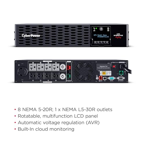 CyberPower PR3000RTXL2UC Smart App Sinewave UPS Battery Backup - size: 3000VA, style: Expandable