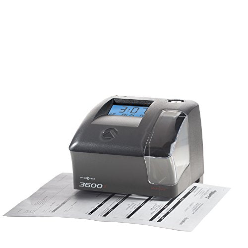 Pyramid Time Systems - 3600SS Dual Function Time Clock and Document Stamp | With SmartSite LED Alignment and Tri-View Window, Includes 25 Time Cards, Ribbon, 2 Security Keys - size: 5.47 x 6.5 Inch, style: Smart Site Alignment