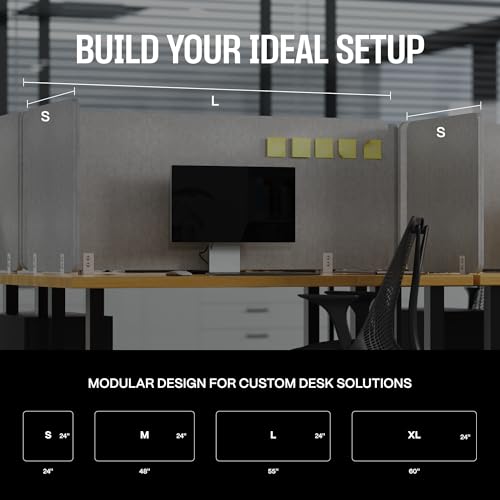 Universal Desk Privacy Panel – Heavy-Duty Desk Divider & Office Partition - Privacy Screen for Workspaces & Cubicles (1-Pack, 48" x 24") - size: 48" x 24"