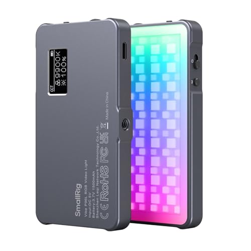 SmallRig P96L RGB Video Light, Portable Metal LED Camera Light, 2500-8000K - size: 14cm P96L