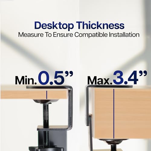 VIVO Black Clamp-on 23” to 30” x 11" Adjustable Keyboard Tray, Mount-KBST1 - color: Black, size: 22.5” to 30” adjustable width