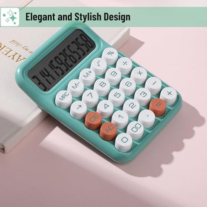 Mr. Pen- Mechanical Switch Calculator, 12 Digit Large LCD Display | Earthy Green with Big Buttons, Mechanical Switch Calculator for Home, School, Office - color: Pistachio