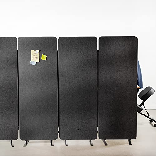VIVO Dark Gray Freestanding 24 x 66 inch Privacy Panel, PP-1-T024D - color: Dark Gray, size: 24" wide, 66" Tall