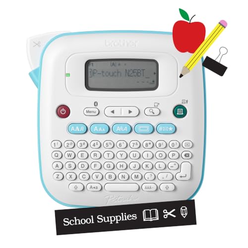 Brother P-Touch PT-N25BT Personal Connected Label Maker, Bluetooth, Design&Print2 app, Portable, Handheld and Prints with P-Touch Btag½â€ (12mm) Wide Color Label Tapes - size: Standard, style: PTN25BT Bluetooth