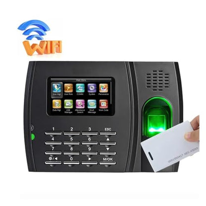 Fingerprint Time Clock Time Attendance Machine Protection Intelligent Card Electronic Fingerprint Optional WiFi Machine for Small Businesses,Black-U8 - size: U8