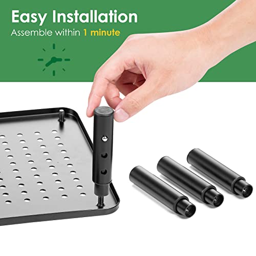 DOLALIKE 2 Pack Desktop Riser, 3 Height Adjustable Monitor stands for 2 Monitors, PC, Computer, Printer, iMac, Desktop Monitor Stand with Ventilated Platform for Airflow