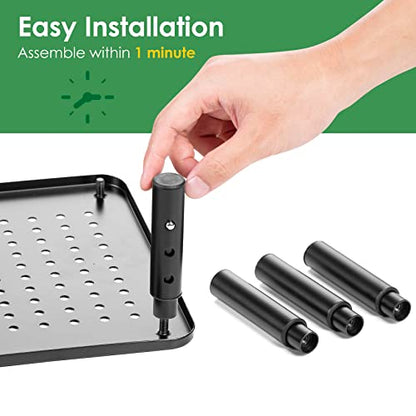 DOLALIKE 2 Pack Desktop Riser, 3 Height Adjustable Monitor stands for 2 Monitors, PC, Computer, Printer, iMac, Desktop Monitor Stand with Ventilated Platform for Airflow