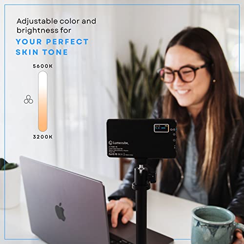 Lume Cube Broadcast Lighting Kit Live Stream Webcam Light for Computer & Laptop Enhance Video Calls Streaming & Vlogging Include Adjustable Tripod & Clip Mount Adjust Brightness & Color Temperature - color: Lighting Kit with Laptop Clip & Stand