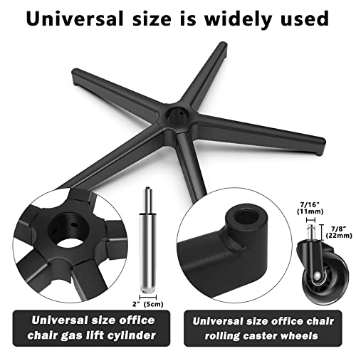 Omyoffice Office Chair Replacement Base, 28" Heavy Duty 2200LBS, Metal - color: Black