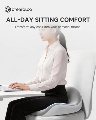 Extra Large Seat Cushion, Premium Memory Foam Office Chair Cushions for Long Sitting Sciatica & Tailbone & Back Pain Relief, Ergonomic Pressure Relief Seat Cushions for Car, Desk Chair - size: X-Large