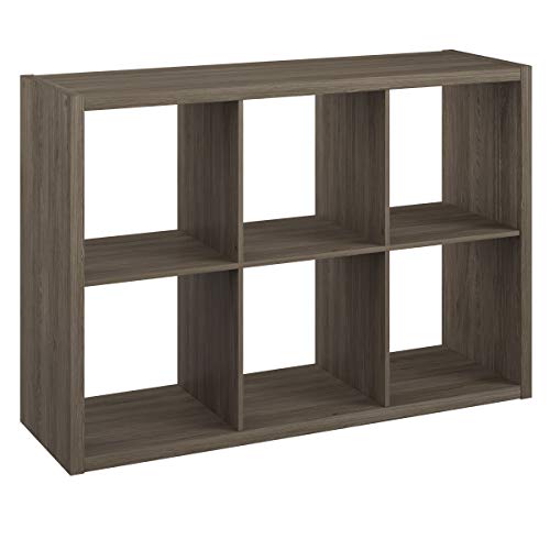 ClosetMaid Decorative Open Back 6-Cube Storage Organizer, Graphite Gray - color: Graphite Gray, size: 6-Cube