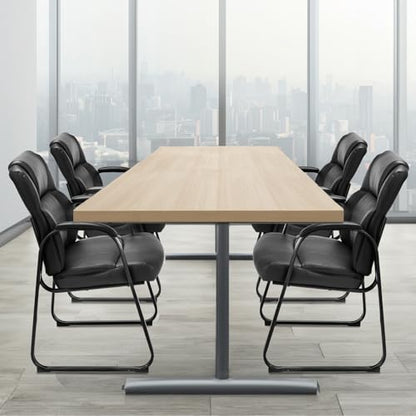 DUMOS Office Desk Guest Chair Set of 4, Leather Waiting Room Chairs with Padded Arms for Elderly Home Reception Area Conference Room Lobby Side breakroom - size: Set of 4