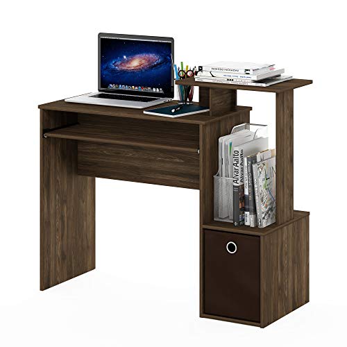 Furinno Econ Multipurpose Home Office Computer Writing Desk, Columbia Walnut/Dark Brown, 15.8"D x 39.4"W x 34.09"H - color: Columbia Walnut/Dark Brown, size: 30"Wide Tabletop