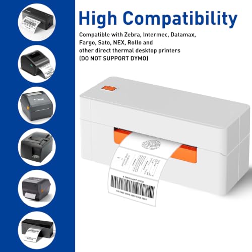 ESSENTIAL 4" x 2" Direct Thermal Labels,1" Core (750 Labels, 1 Roll) - size: 4"x2"