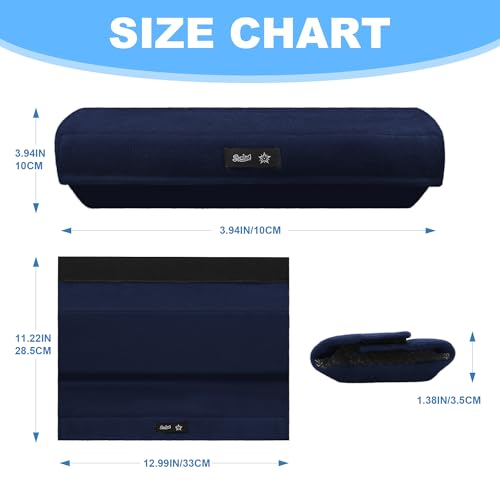 SPRING SEAON Wheelchair Accessories Armrest Covers, Memory Foam Pads, Pair - color: Navy Blue