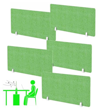 Desk Privacy Divider, Divider Sound Proof Dividers Shields Panels Cubicle Wall, for Students and Office 5pack(Green,30X50cm) - color: Green, size: 30X50cm
