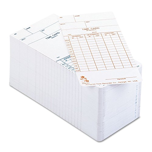 Acroprint 09-9110-000 ATR121 Weekly/Biweekly Time Cards, Replacement for ATR120 Time Clock, Single-Sided Cards for Weekly or Biweekly Pay Periods