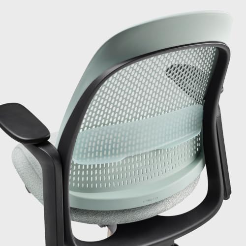 Haworth Breck Ergonomic Office Chair, Home Office Desk Chair, Agave | Computer Desk Chair with Height-Adjustable Lumbar Support, Black Trim, and 4D-Arms - color: Agave, style: Black Trim