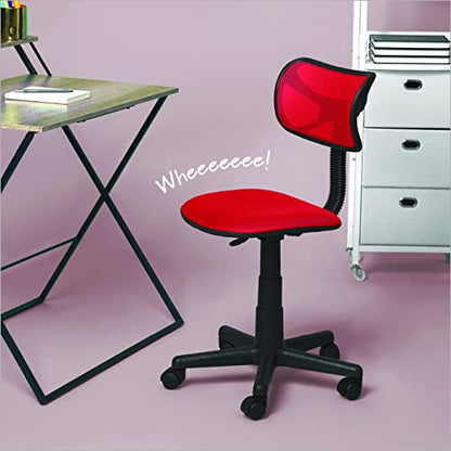 Urban Lifestyle Swivel Mesh Desk Chair, Red 21D x 21W x 33H in - color: Red