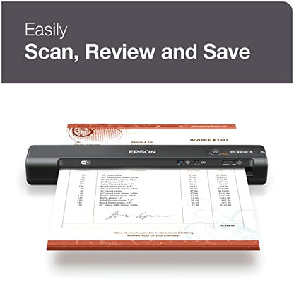 Epson Workforce ES-60W Wireless Compact Mobile Document Scanner