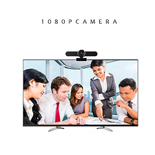 JACKLY Conference Room Camera with Microphone and Speaker, Wide Angle USB Video Conference Camera for Mac, PC, Laptop, Desktop (Black Big) - color: black big